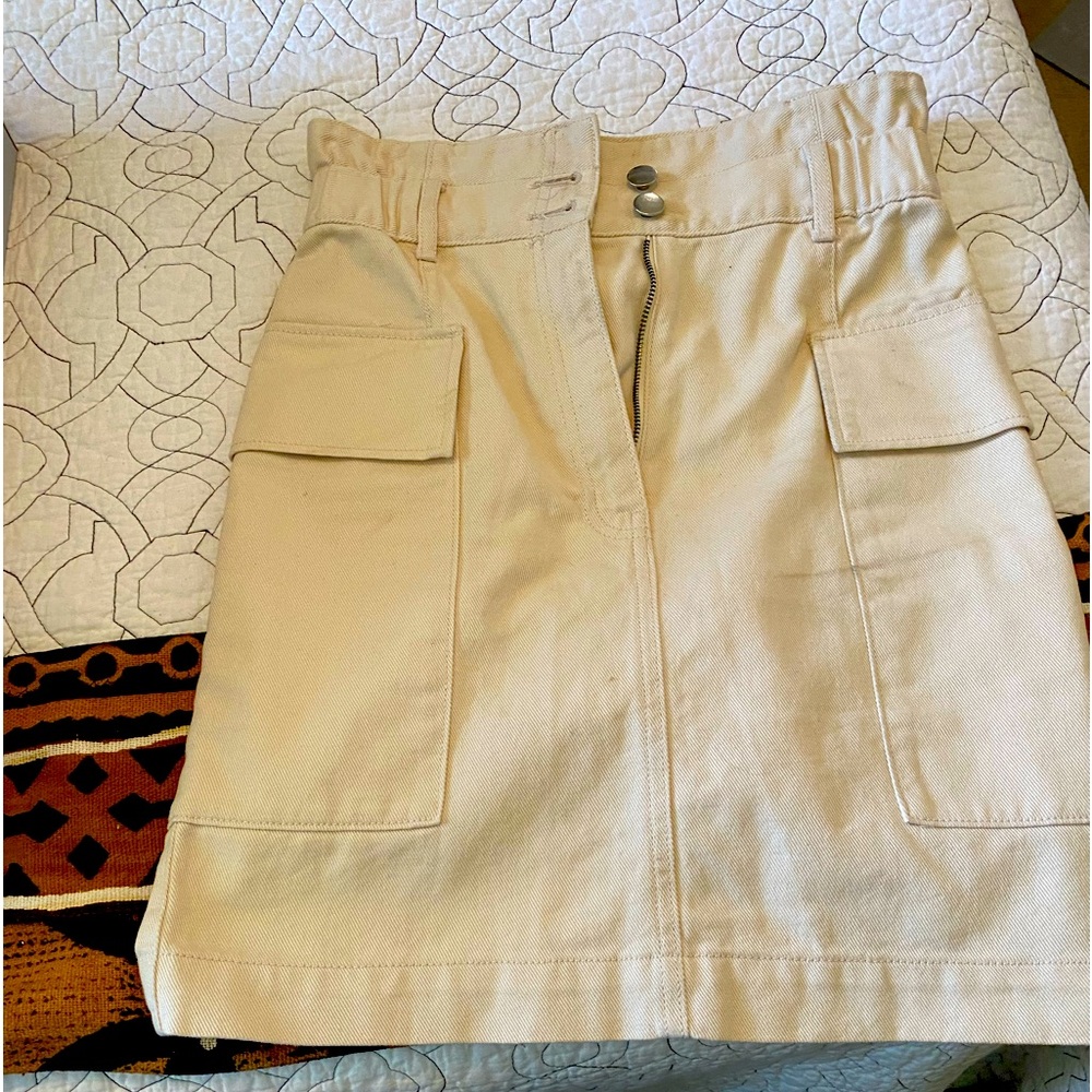 Cute cream mini skirt